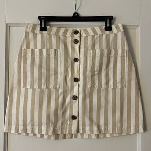Stripped mini skirt